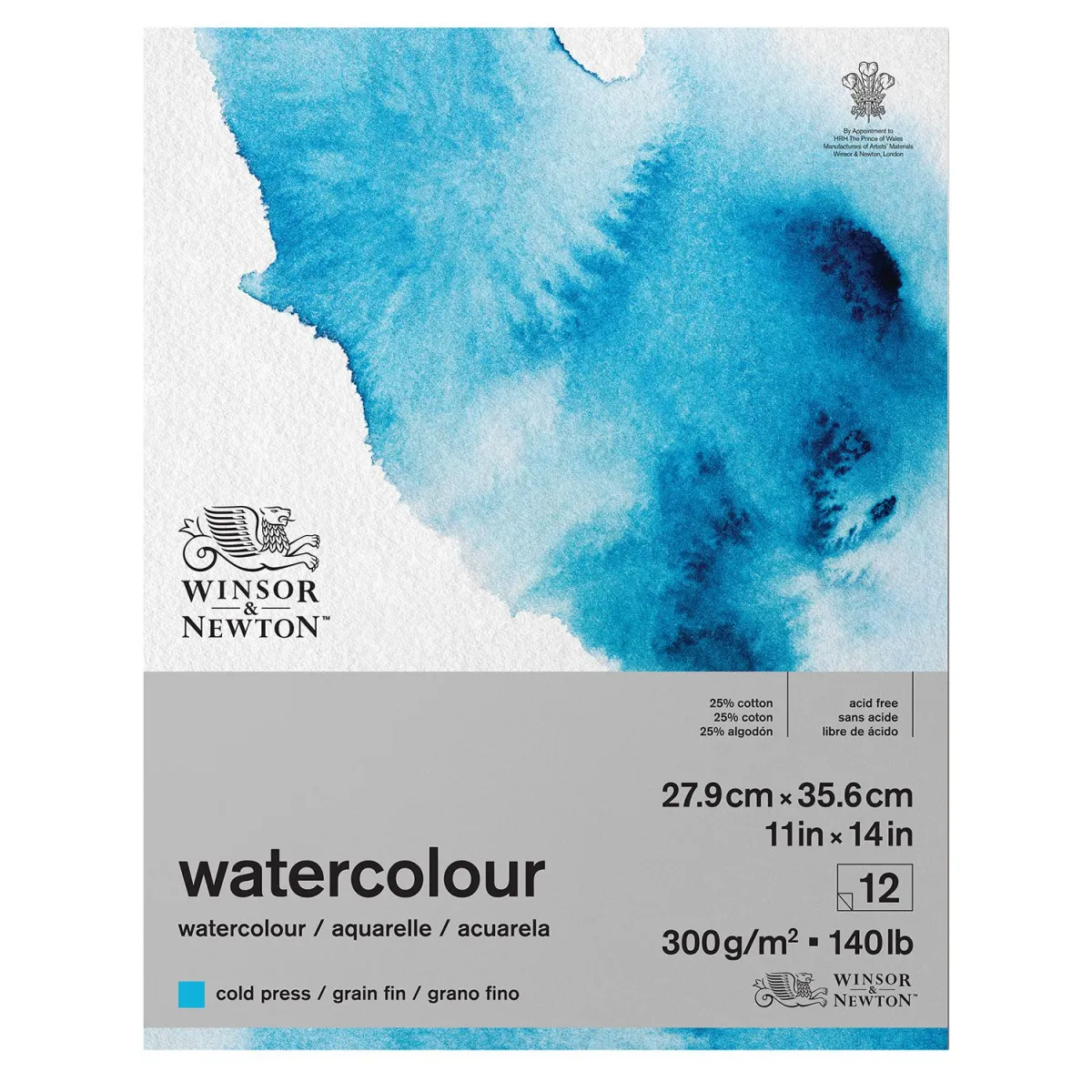 Winsor & Newton Μπλοκ Cold Ακουαρέλας 27.9x35.6cm 300gr 12Φύλλων
