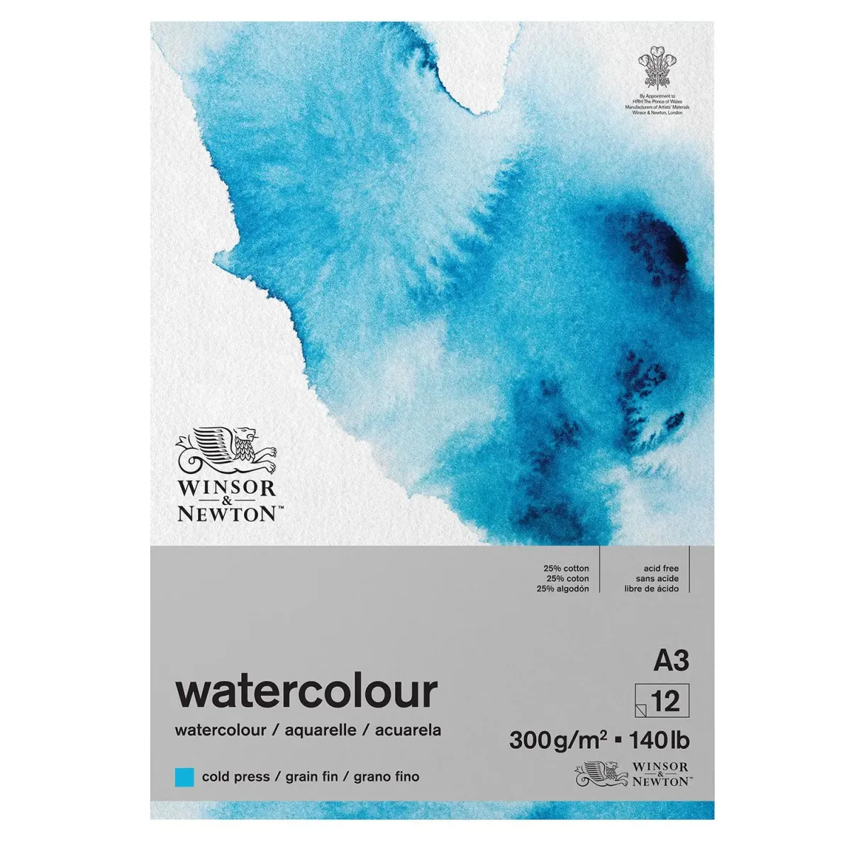 Winsor & Newton Μπλοκ Cold Ακουαρέλας A3 300gr 12 Φύλλων
