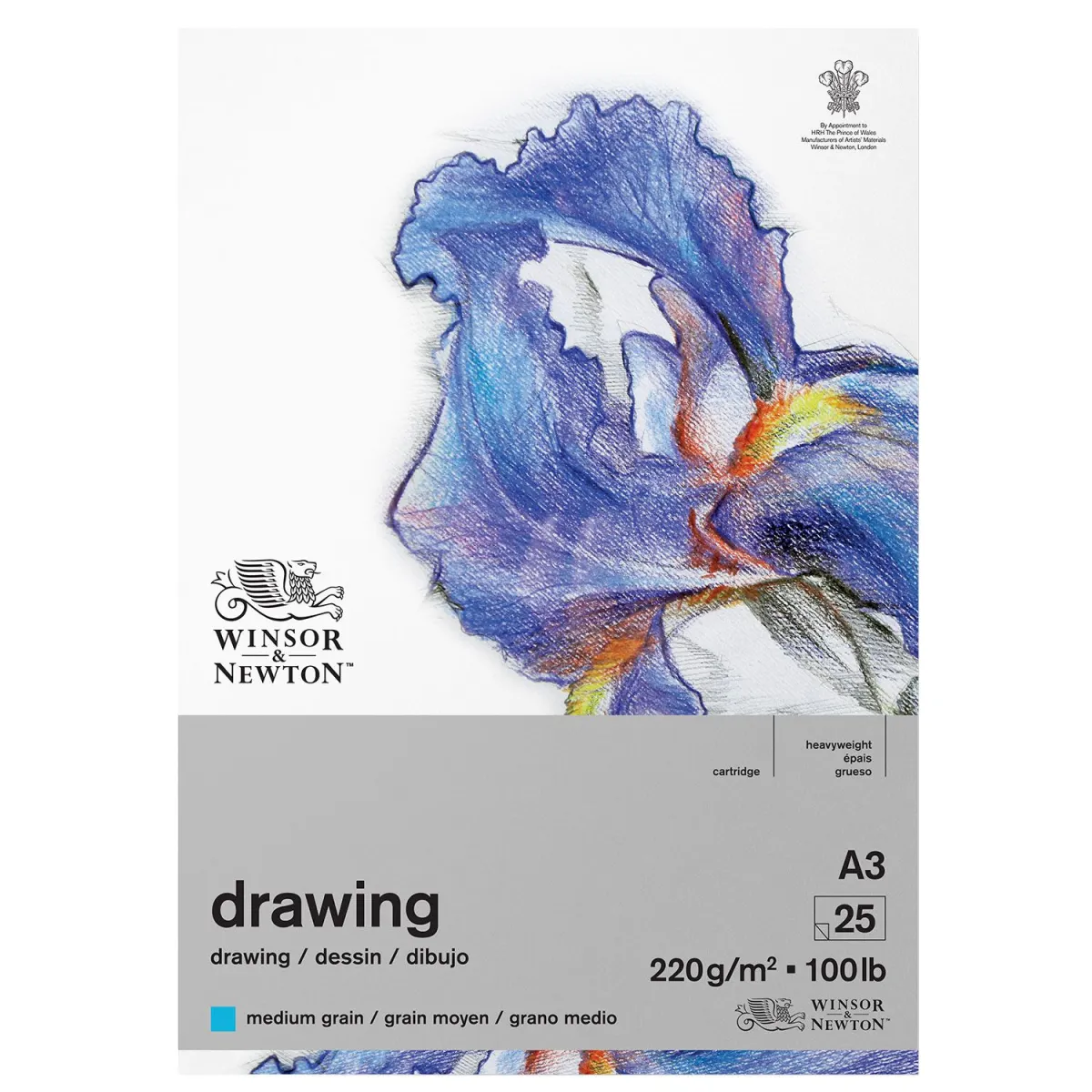Winsor & Newton Μπλοκ Σχεδίου Medium A3 220gr 25Φύλλων