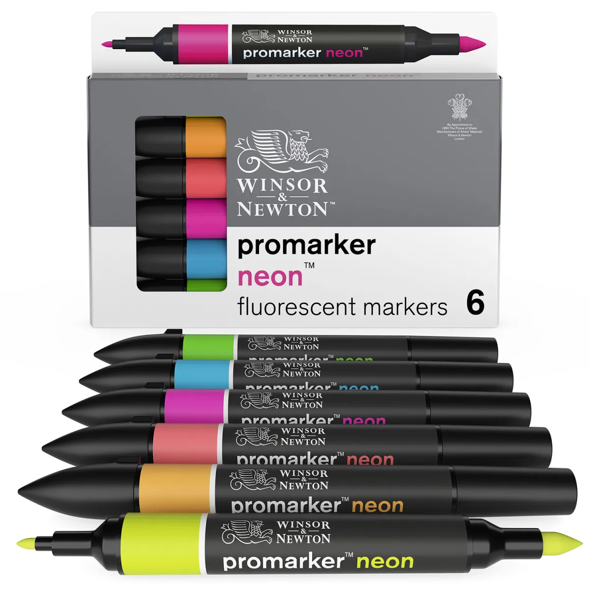 Winsor & Newton Μαρκαδόροι Promarkers Neon 6τεμ.