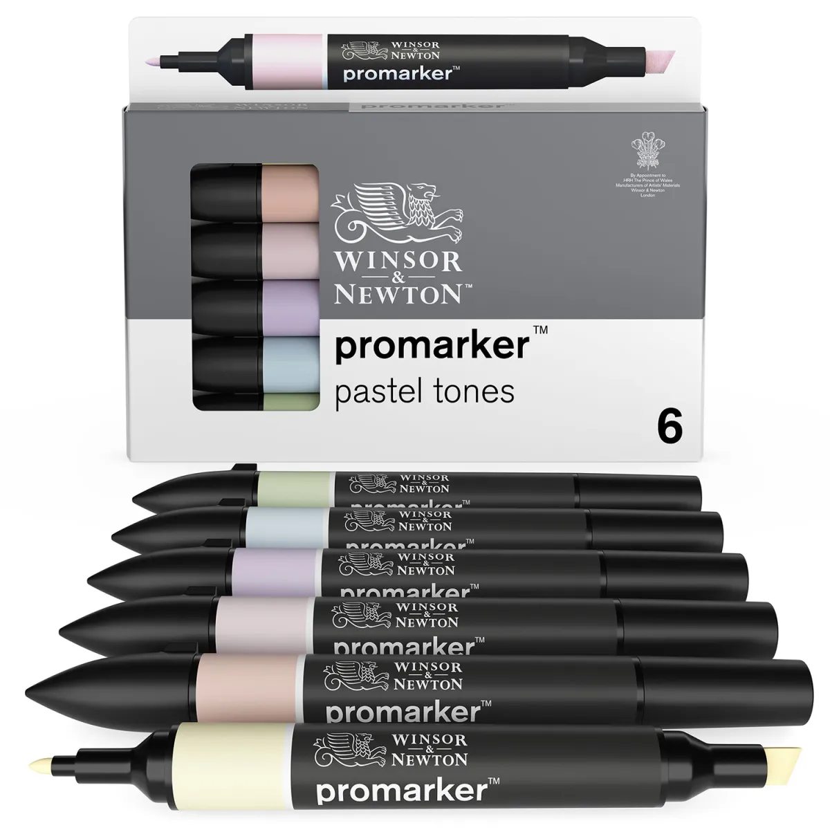 Winsor & Newton Μαρκαδόροι Promarkers Pastel 6τεμ.