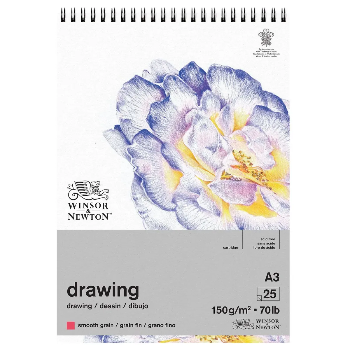 Winsor & Newton Μπλοκ Σχεδίου Smooth A3 150gr 25Φύλλων