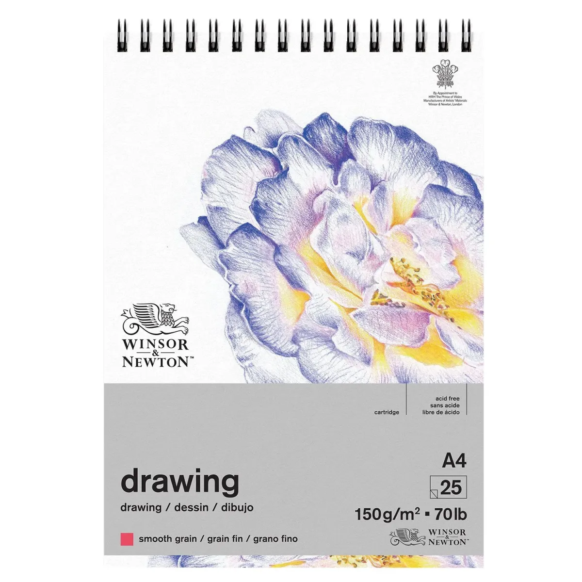 Winsor & Newton Μπλοκ Σχεδίου Smooth A4 150gr 25Φύλλων