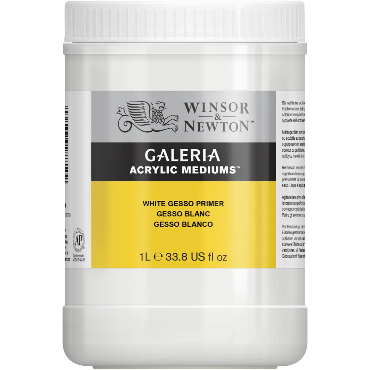Winsor & Newton White Gesso Primer 1lt