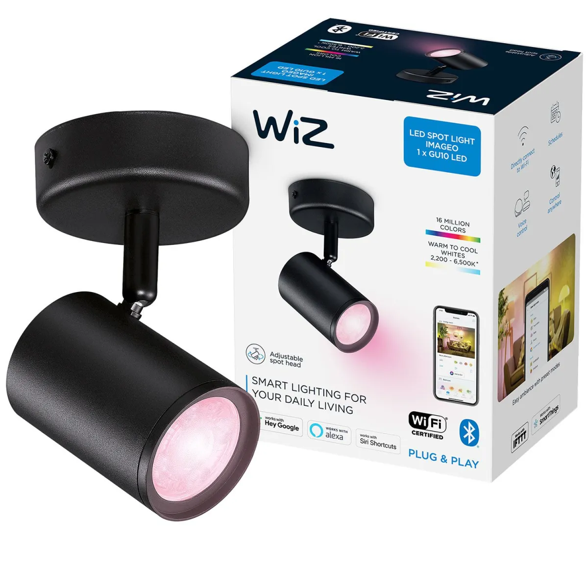 Wiz Smart Imageo Spots Black