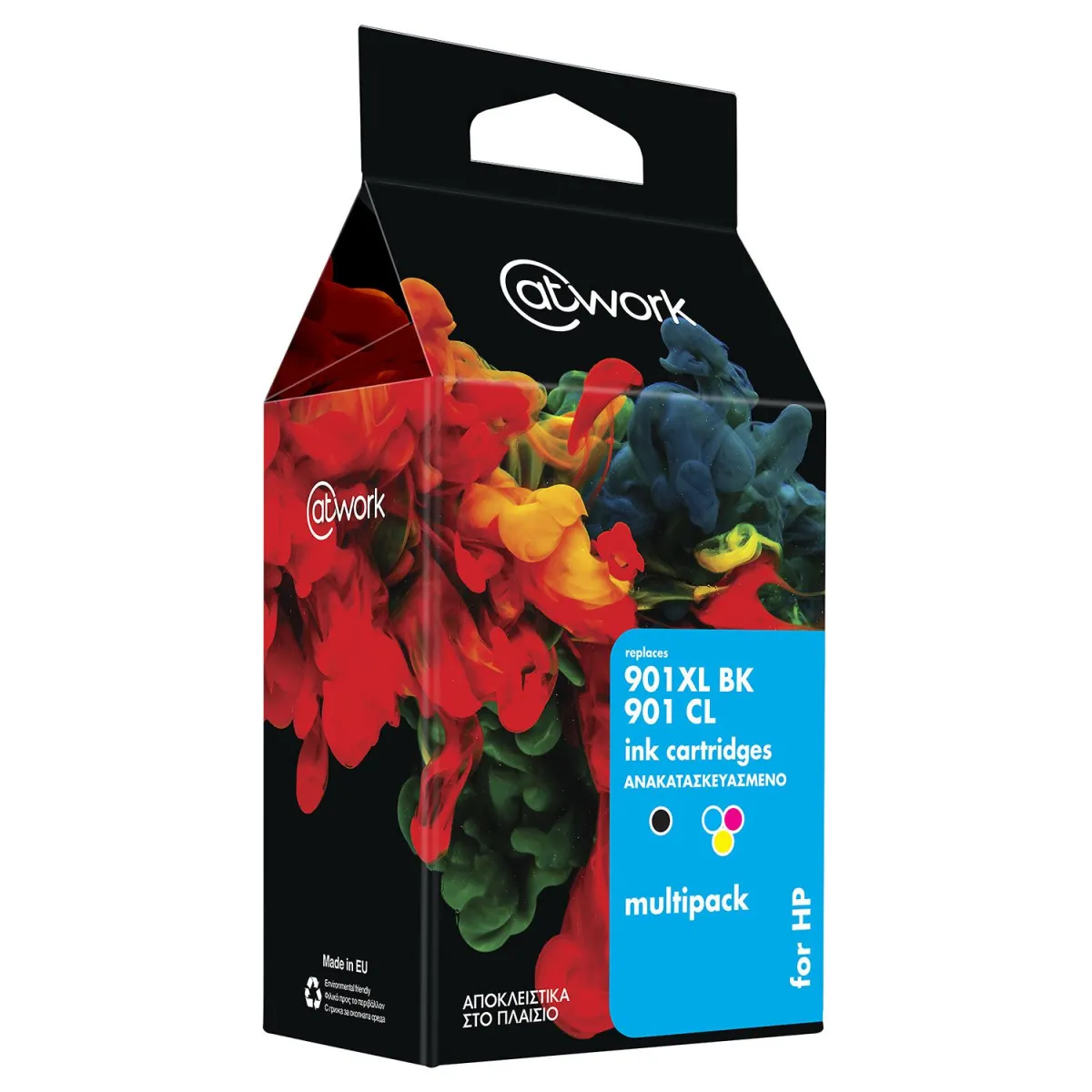 Μελάνι @Work Ανακατασκευασμένο 901XL/901 (BK-CL) Multipack