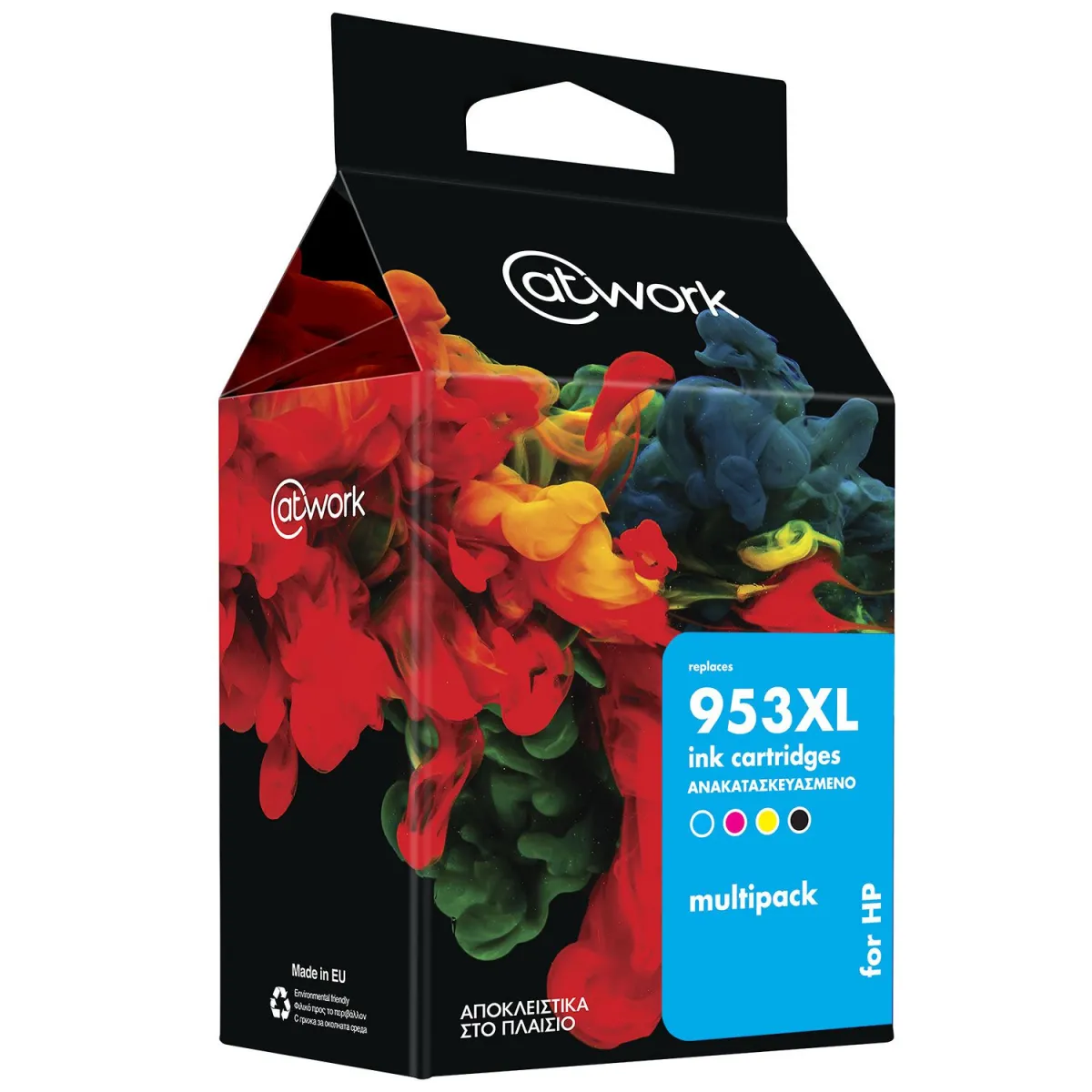 Μελάνι @Work Ανακατασκευασμένο 953XL (BK-C-M-Y) Multipack