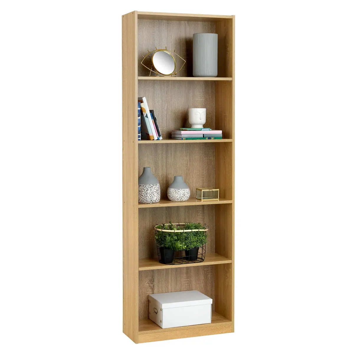 @Work Βιβλιοθήκη Basic Βελανιδιά 182x60