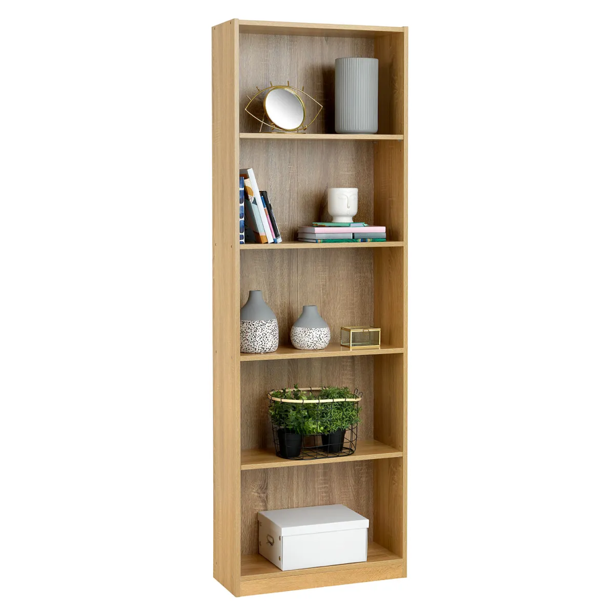 @Work Βιβλιοθήκη Basic Βελανιδιά 182x60