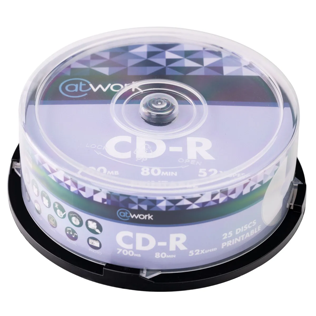 @Work CD-R Εκτυπώσιμο 25 τεμ.