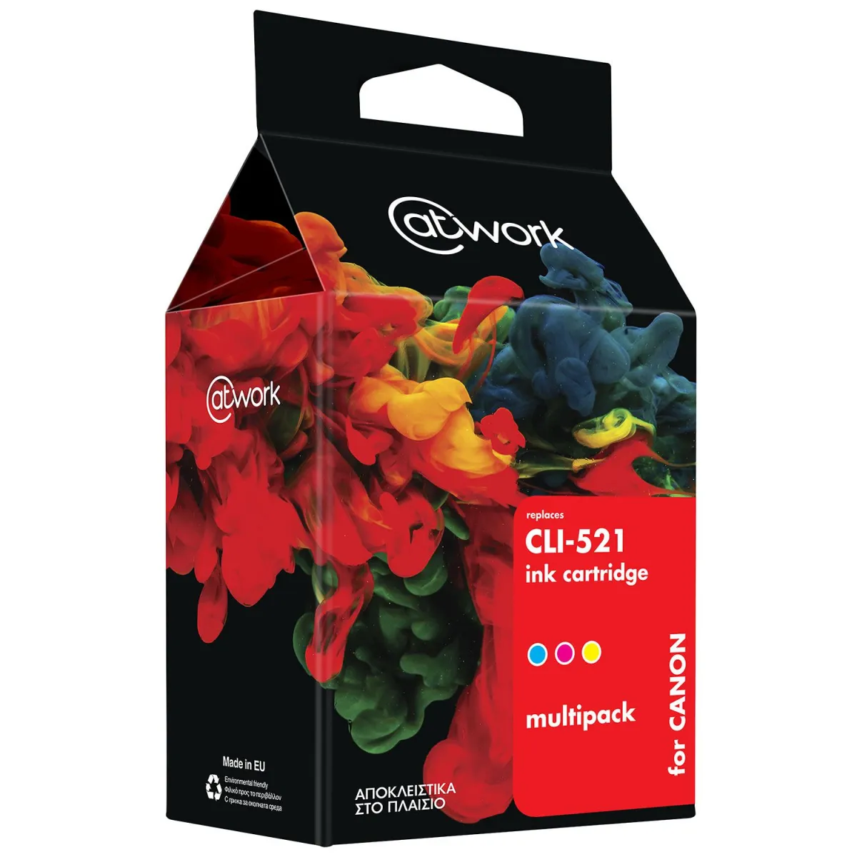Μελάνι @Work Ανακατασκευασμένο CLI-521 (C-M-Y) Multipack