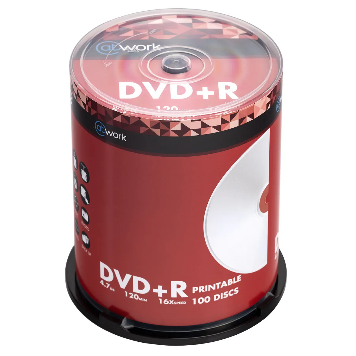 @Work DVD+R Εκτυπώσιμο 100 τεμ.