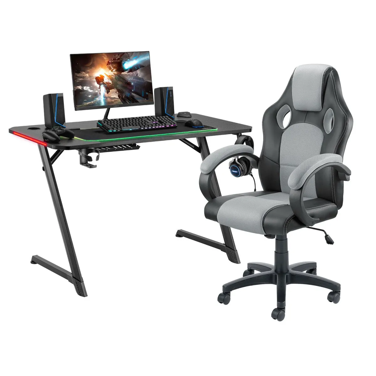@Work Γραφείο Led Workspace & Καρέκλα Racer Monster