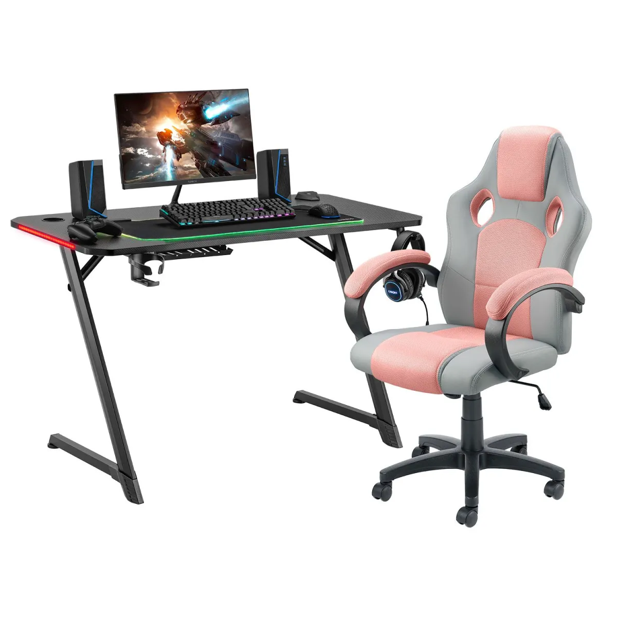 @Work Γραφείο Led Workspace & Καρέκλα Racer Venus
