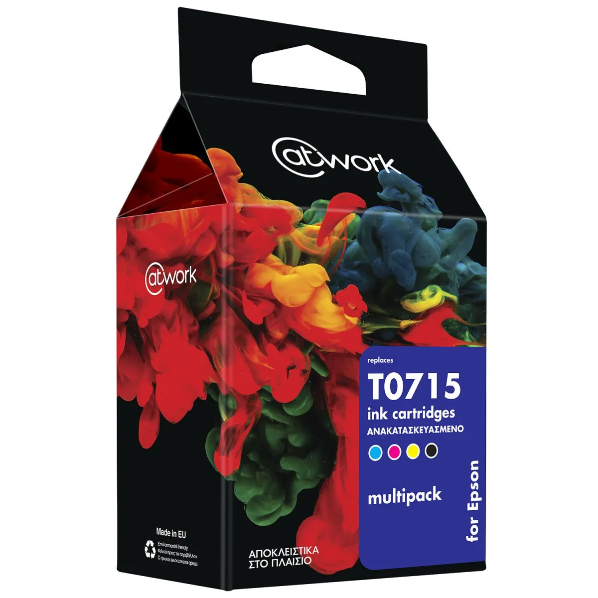 Μελάνι @Work Ανακατασκευασμένο T0715 (BK-C-M-Y) Multipack