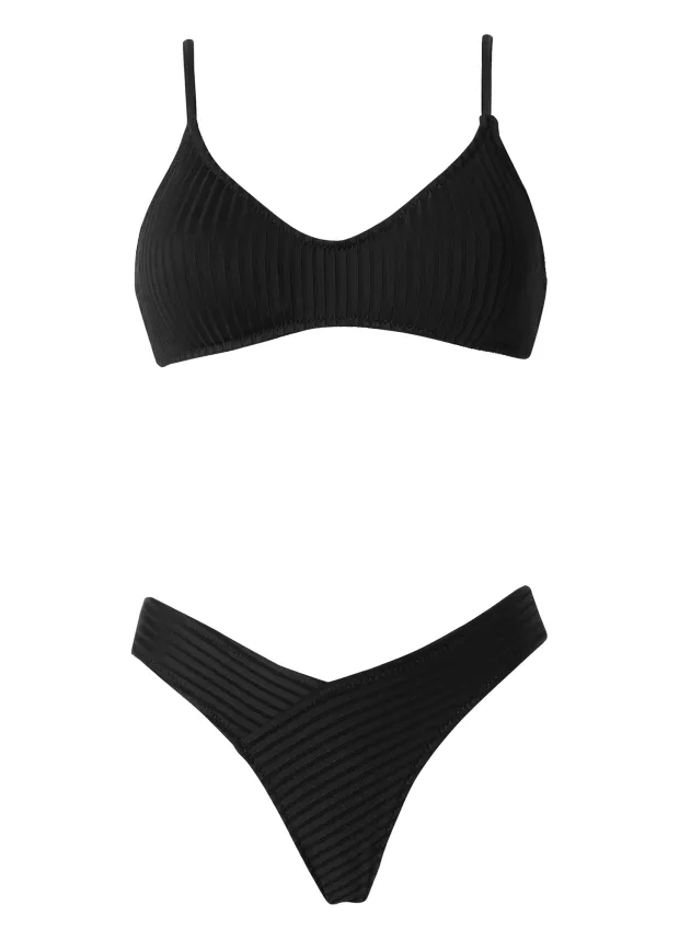 Astrid Black Rib