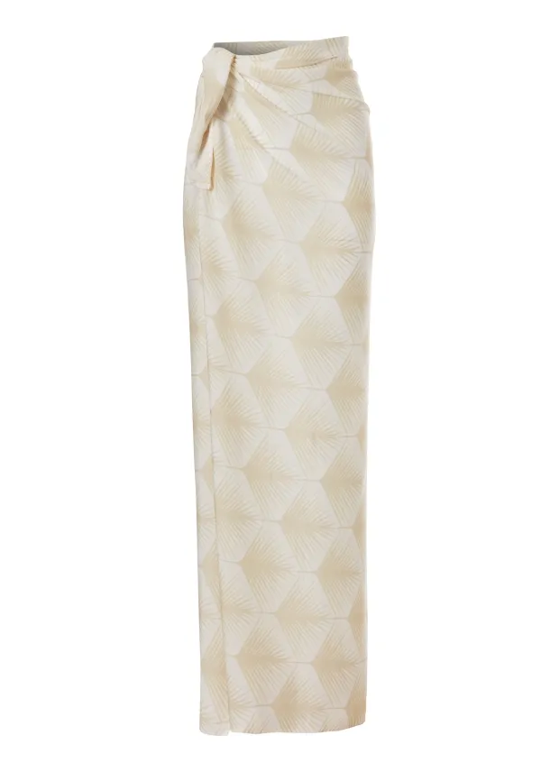 Jane Palms Beige Pareo