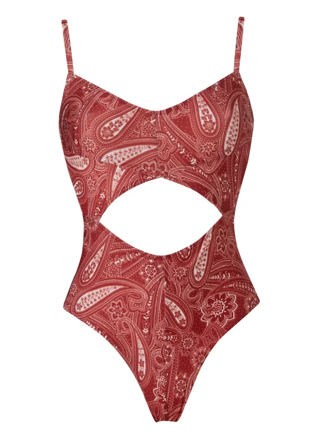 Lynx Paisley Red