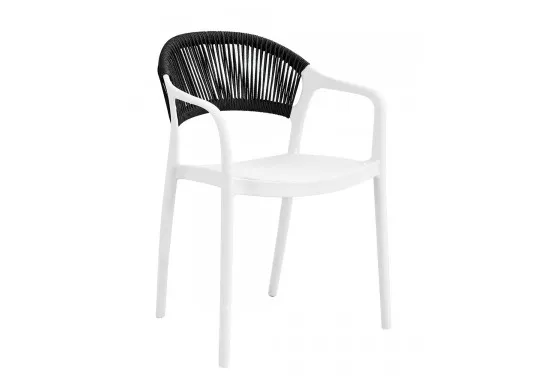 ΠΟΛΥΘΡΟΝΑ ΑΣΠΡΗ ΡΡ - UV - ROPE WICKER ΜΑΥΡΟ