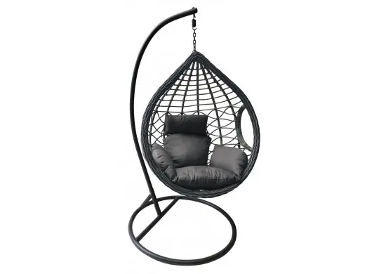 ΠΟΛΥΘΡΟΝΑ ΚΡΕΜΑΣΤΗ ΜΕΤΑΛΛΙΚΗ ΓΚΡΙ - WICKER ΓΚΡΙ