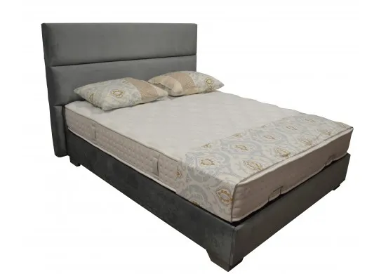 ΚΡΕΒΑΤΙ ΔΙΠΛΟ ΜΕ ΑΠΟΘΗΚΕΥΤΙΚΟ ΧΩΡΟ ΥΦΑΣΜΑ ΓΚΡΙ...