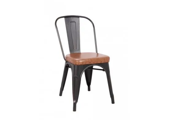 ΚΑΡΕΚΛΑ ΜΕΤΑΛΛΙΚΗ ANTIQUE BLACK - ΚΑΘΙΣΜΑ ΔΕΡΜΑΤΙΝΗ...