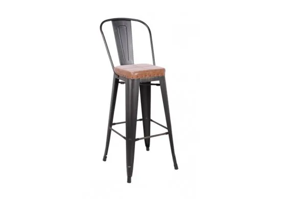 ΣΚΑΜΠΩ BAR ΜΕΤΑΛΛΙΚO ANTIQUE BLACK ΜΕ ΠΛΑΤΗ -...