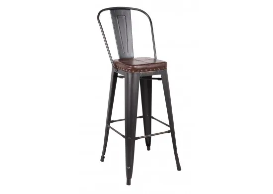 ΣΚΑΜΠΩ BAR ΜΕΤΑΛΛΙΚO ΜΕ ΠΛΑΤΗ ANTIQUE BLACK -...