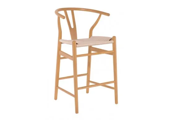 ΣΚΑΜΠΩ BAR ΞΥΛΙΝΟ ΟΞΙΑ ΦΥΣΙΚΟ ΜΕ ΚΑΘΙΣΜΑ PAPER ROPE...