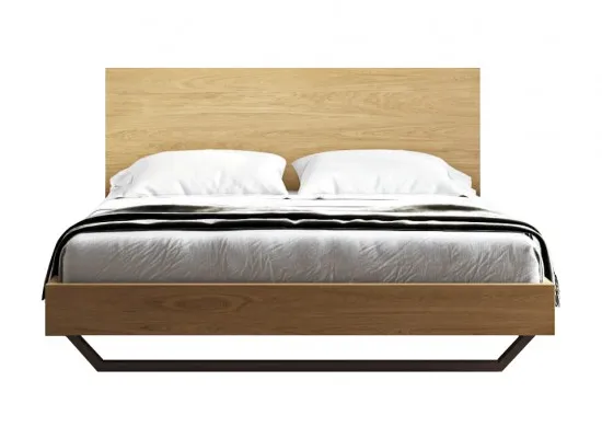 ΚΡΕΒΑΤΙ ΔΙΠΛΟ LIGHT OAK ΓΙΑ ΣΤΡΩΜΑ 160Χ200
