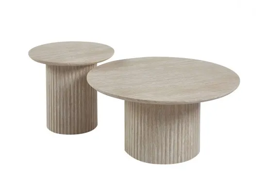 ΤΡΑΠΕΖΑΚΙ ΣΑΛΟΝΙΟΥ NATURAL STONE ΣΕΤ 2 ΤΕΜΑΧΙΑ