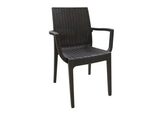ΠΟΛΥΘΡΟΝΑ ΣΤΟΙΒΑΖΟΜΕΝΗ PP RATTAN LOOK ΚΑΦΕ