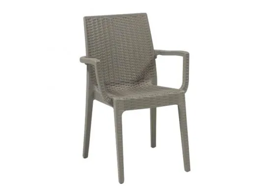 ΠΟΛΥΘΡΟΝΑ ΣΤΟΙΒΑΖΟΜΕΝΗ PP RATTAN LOOK ΜΠΕΖ
