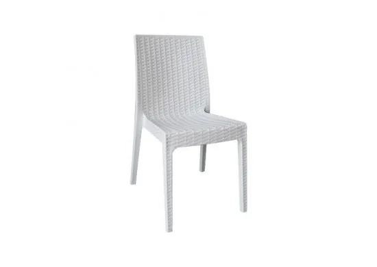 ΚΑΡΕΚΛΑ ΣΤΟΙΒΑΖΟΜΕΝΗ PP RATTAN LOOK ΛΕΥΚΗ