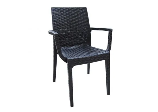 ΠΟΛΥΘΡΟΝΑ ΣΤΟΙΒΑΖΟΜΕΝΗ PP RATTAN LOOK ΑΝΘΡΑΚΙ