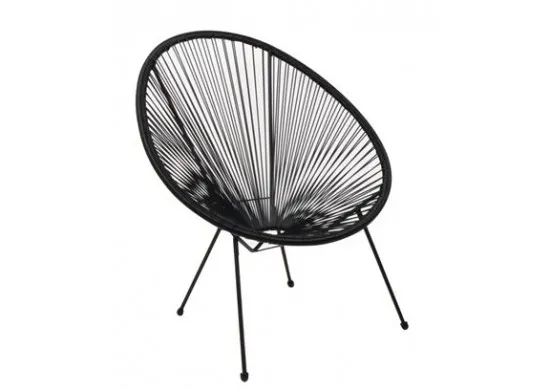 ΠΟΛΥΘΡΟΝΑ  ΜΕΤΑΛΛΙΚΗ ΜΑΥΡΗ ΜΕ ΜΑΥΡΟ RATTAN
