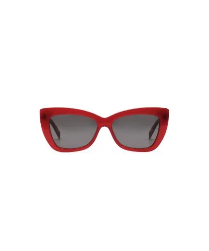 Butterfly-effect sunglasses with metallic details