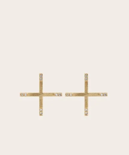 Cross stud earrings