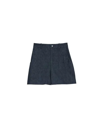 Denim shorts with embroidery