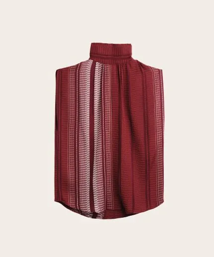 Dégradé jacquard silk top