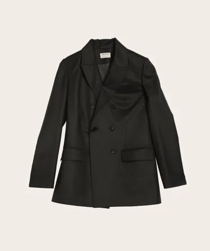 Double-breasted wool blazer