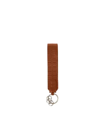 Emboss leather keyring