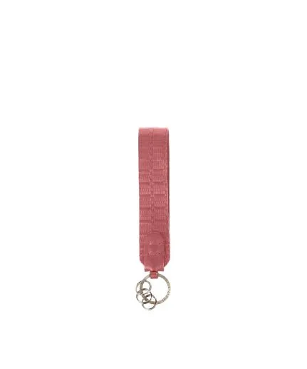 Emboss leather keyring