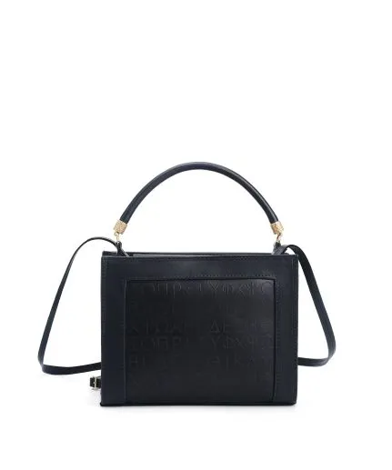 Embossed leather shoulder bag