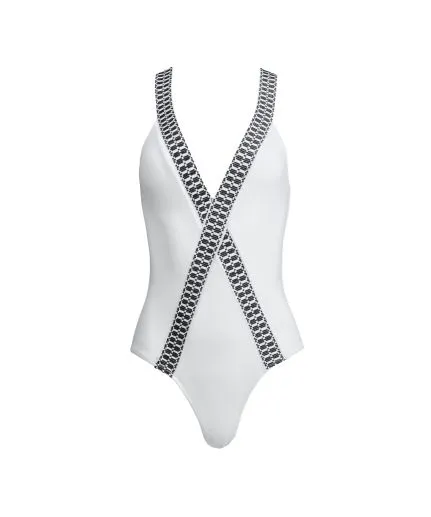 Embroidered 'x' swimsuit