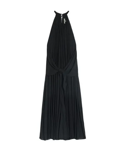 Halterneck pleated jumpsuit
