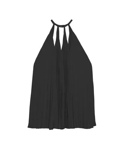 Halterneck pleated top