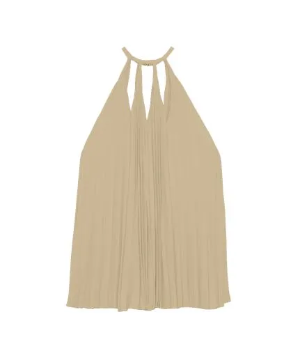 Halterneck pleated top