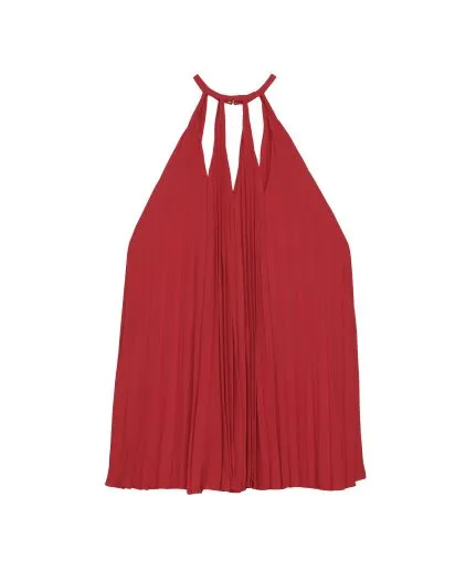 Halterneck pleated top