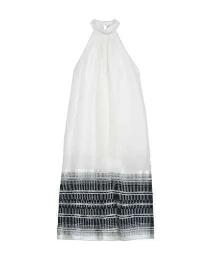 Halterneck silk dress